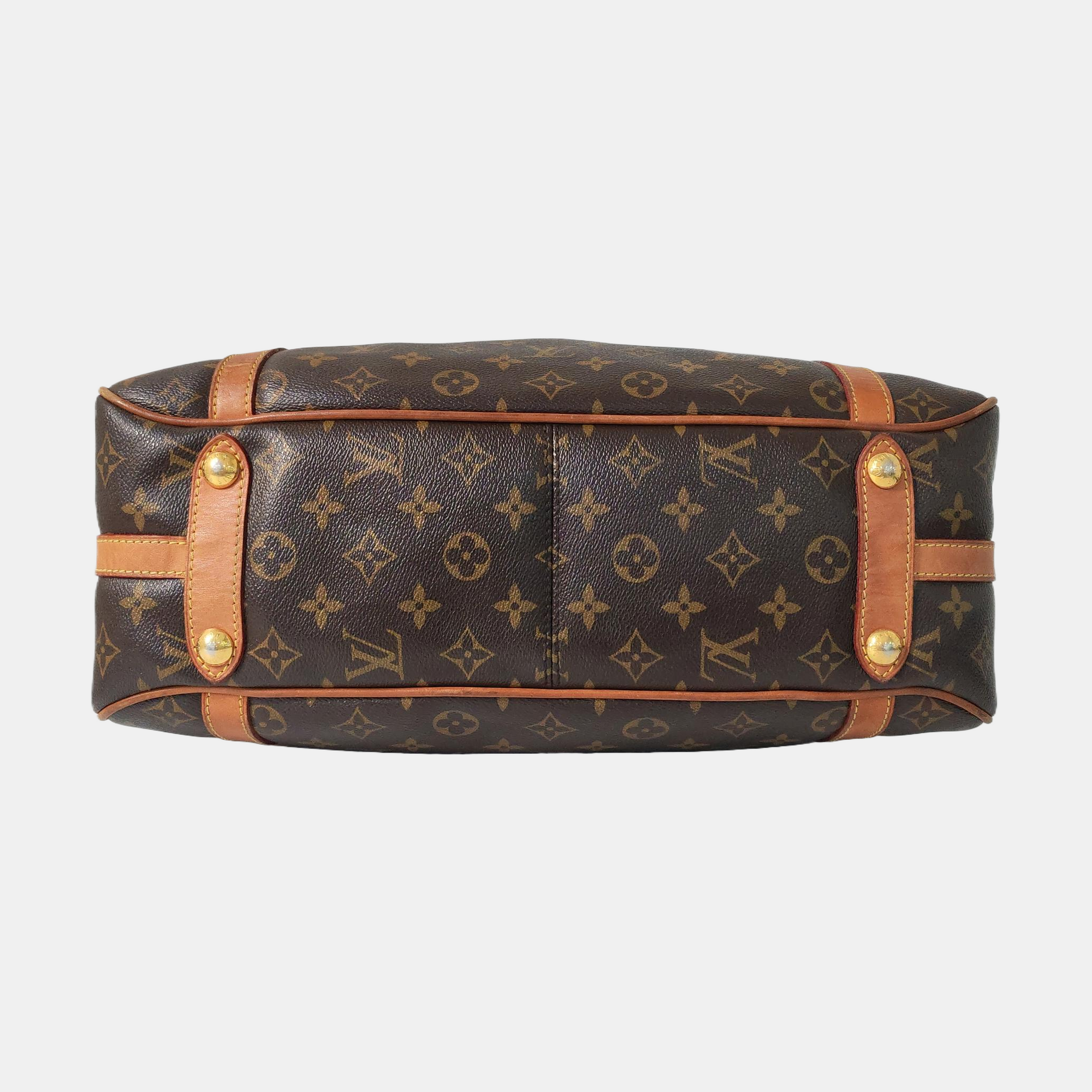 STRESA Monogram Coated Canvas Brown