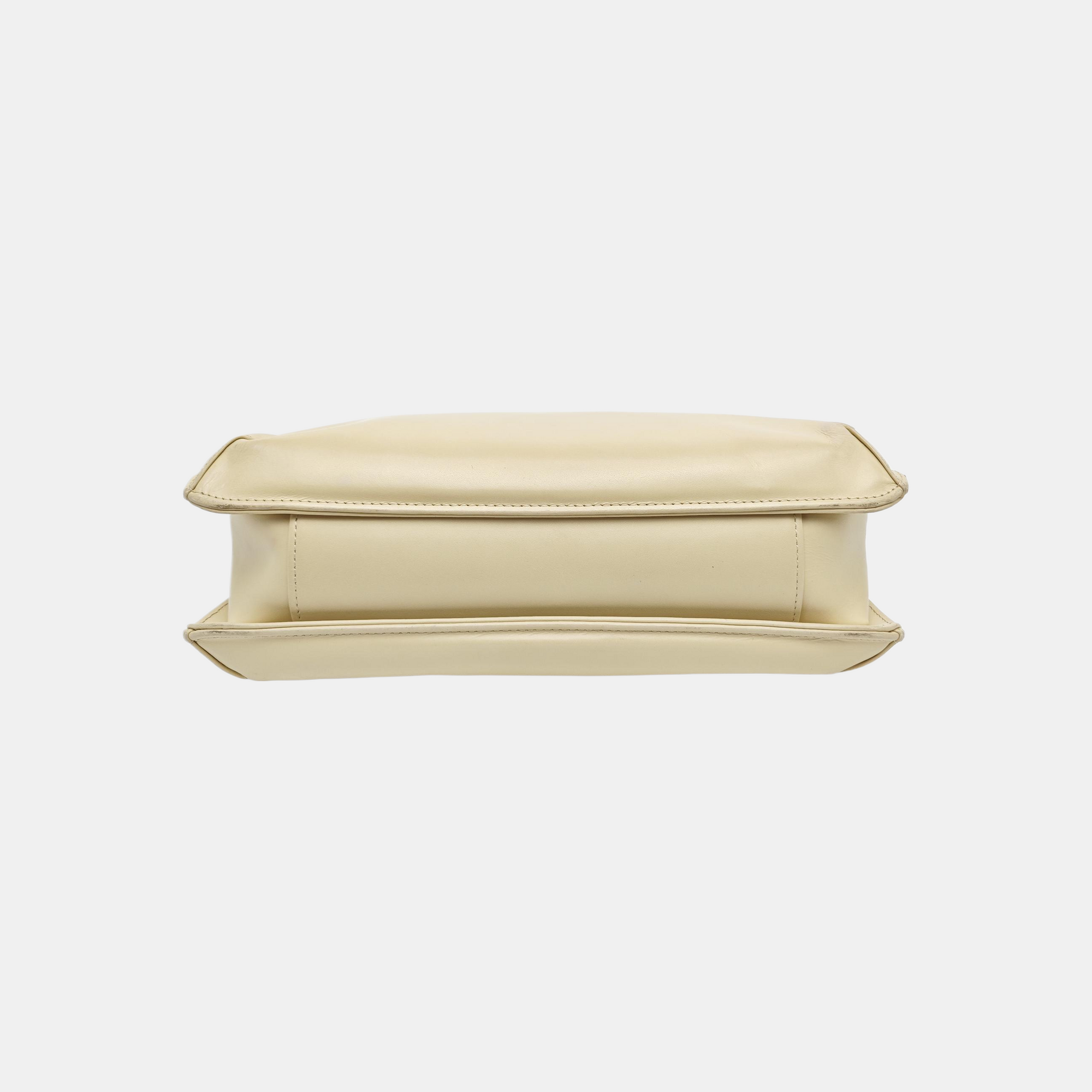 Calfskin Top Handle Bag Beige