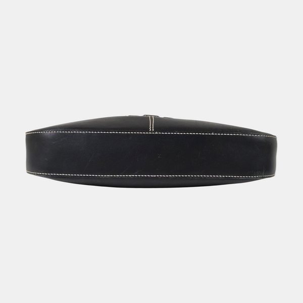 Quilted Calfskin Top Handle Bag Black
