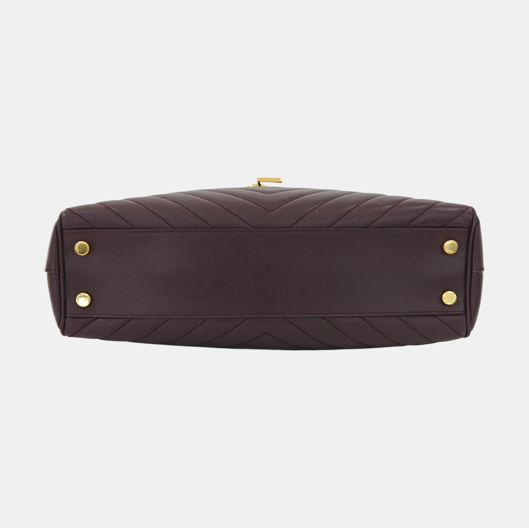 MONOGRAM Chevron Calfskin Red