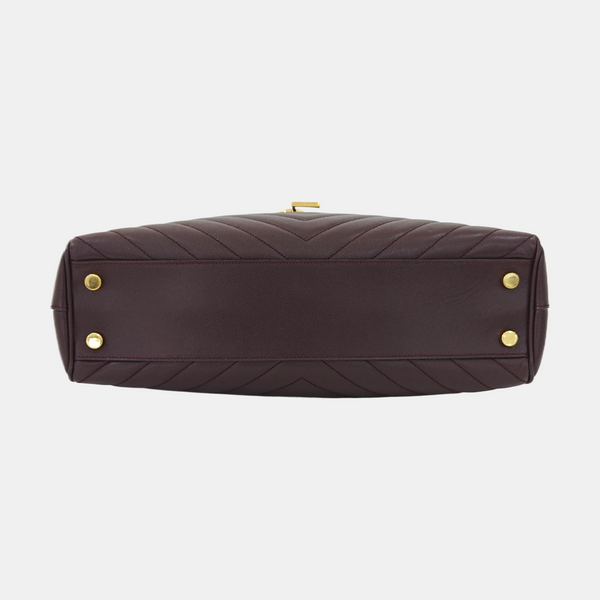 MONOGRAM Chevron Calfskin Red