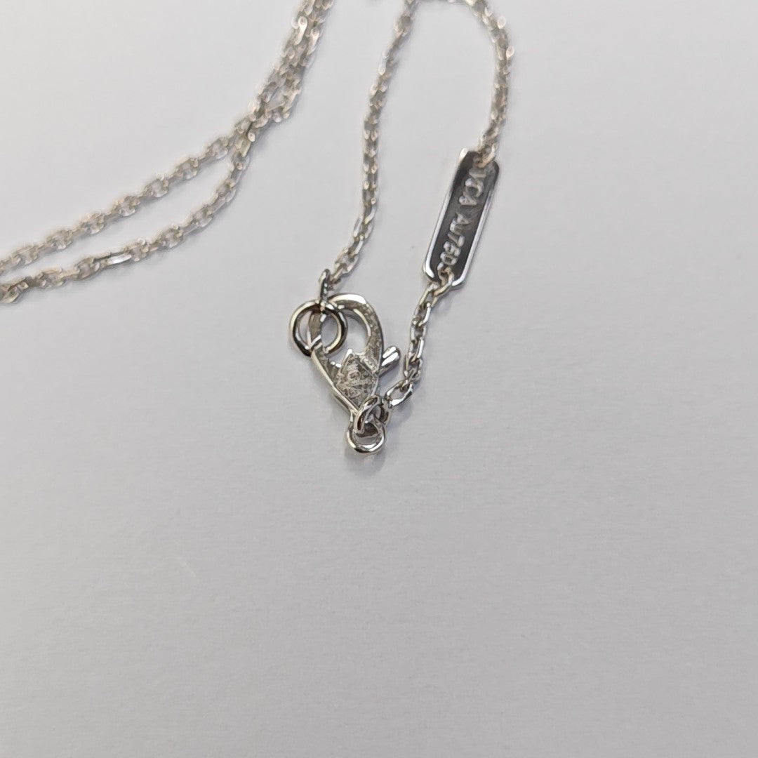 Vintage Alhambra 18k White Gold Silver Necklace