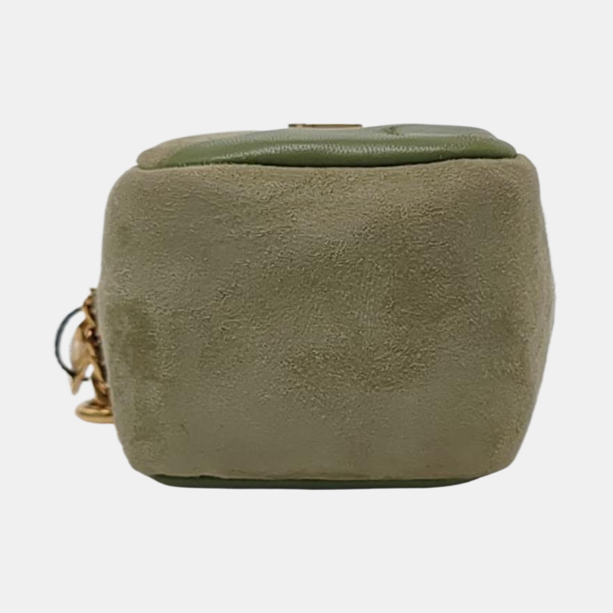 MONOGRAM BLOGGER Suede Green Coin Purse
