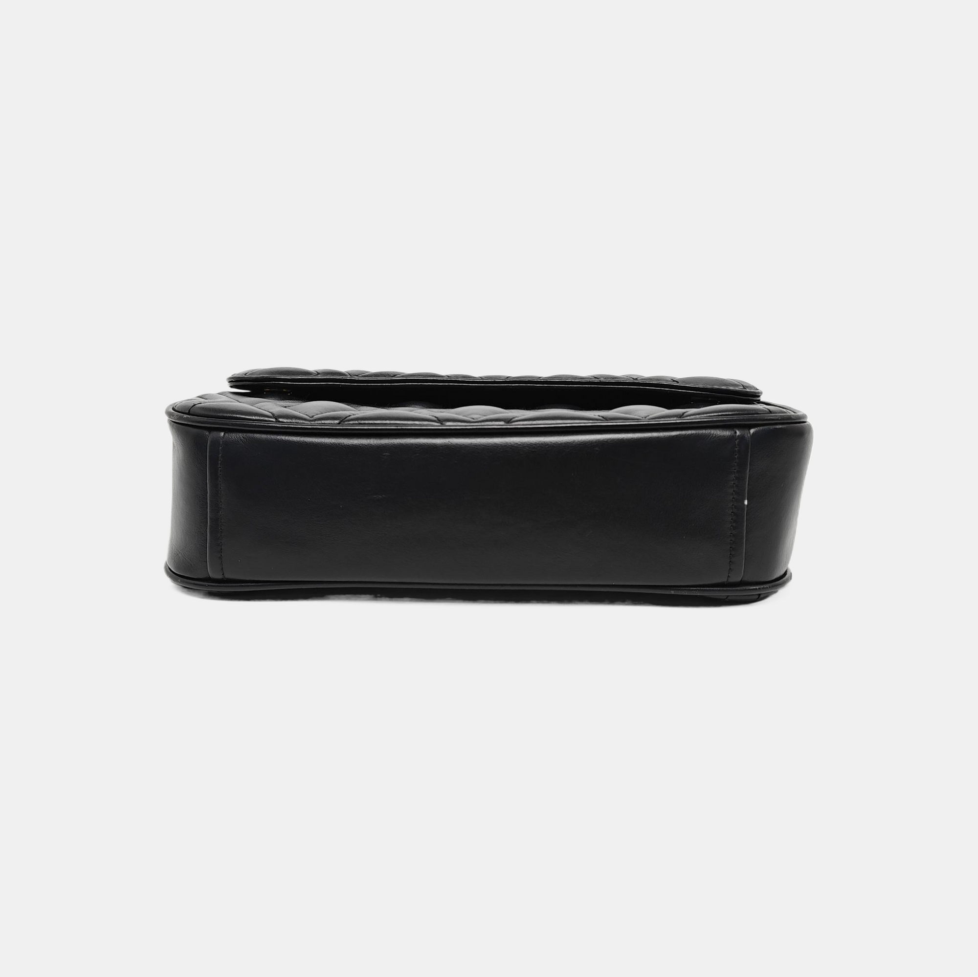Quilted Calfskin Shoulder Bag Black