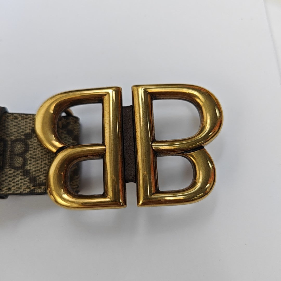 Coated Canvas Belt Brown
