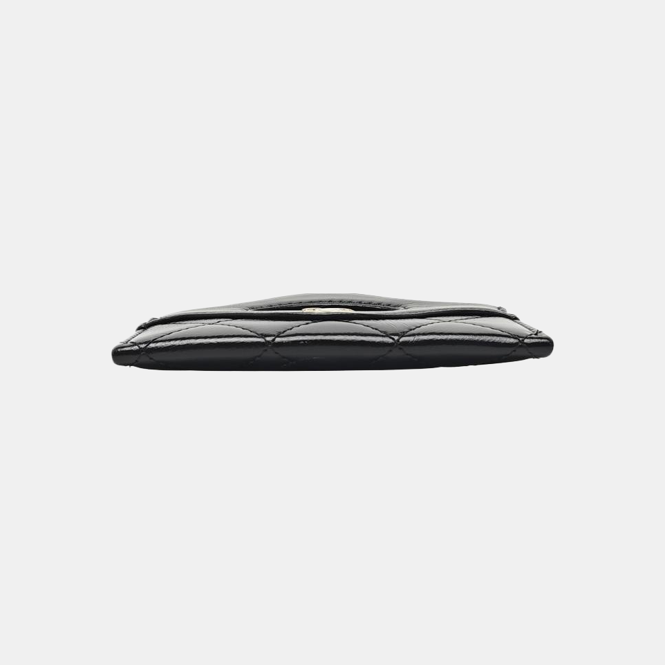 CHANEL 31 Quilted Lambskin Black Card Holder