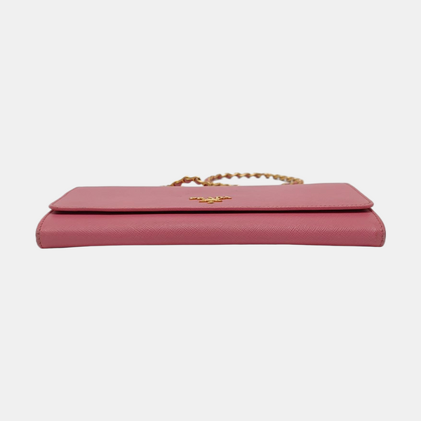 Fold Wallet Saffiano Calfskin Red