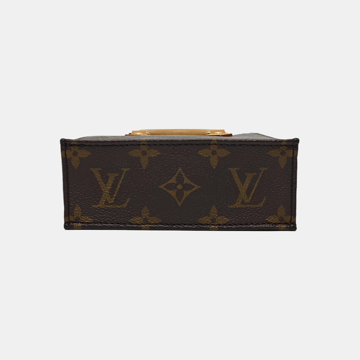 SAC PLAT Mini Monogram Coated Canvas Brown