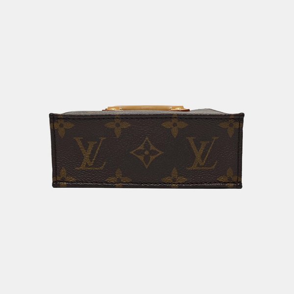 SAC PLAT Mini Monogram Coated Canvas Brown