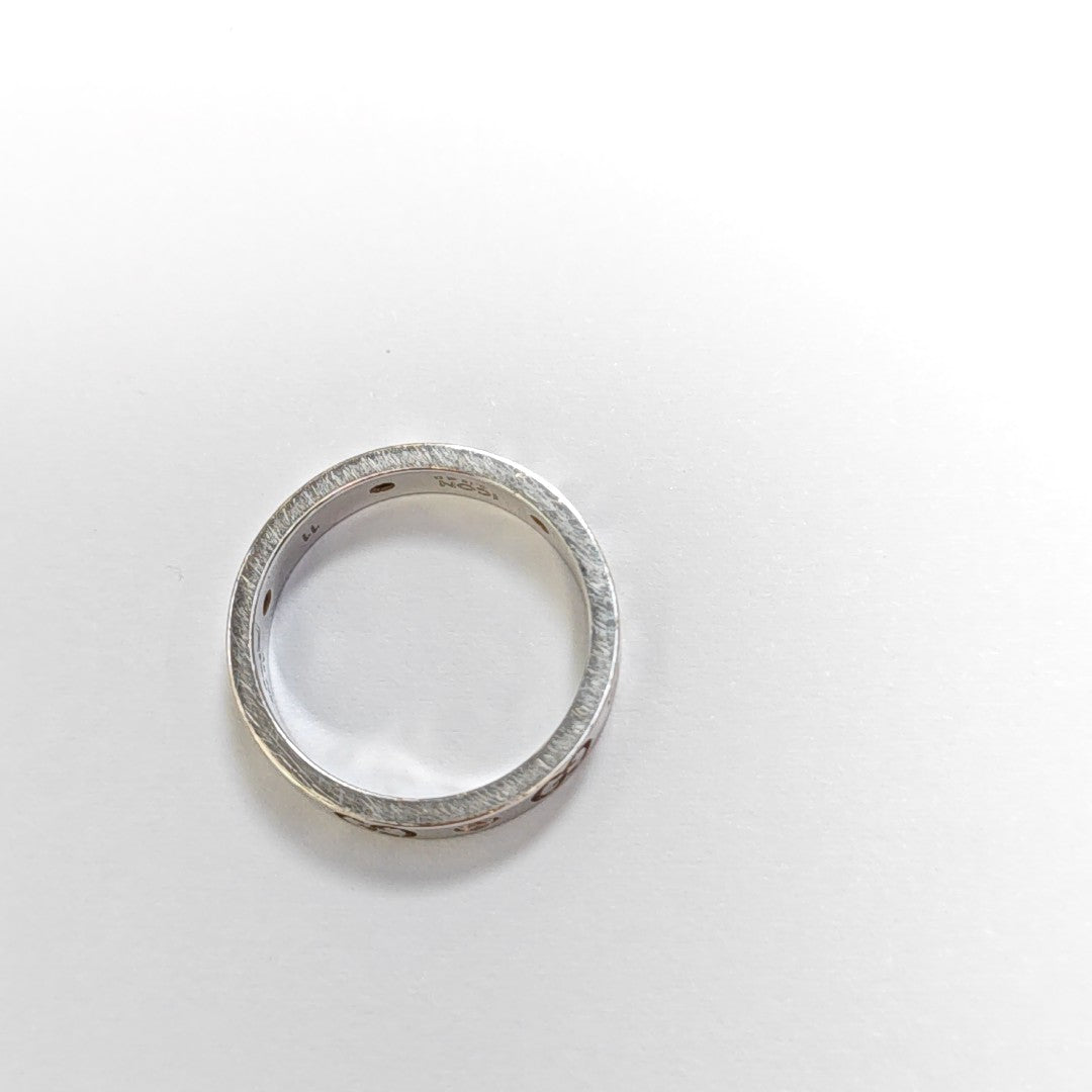 Icon 18k White Gold Silver Ring HK 11