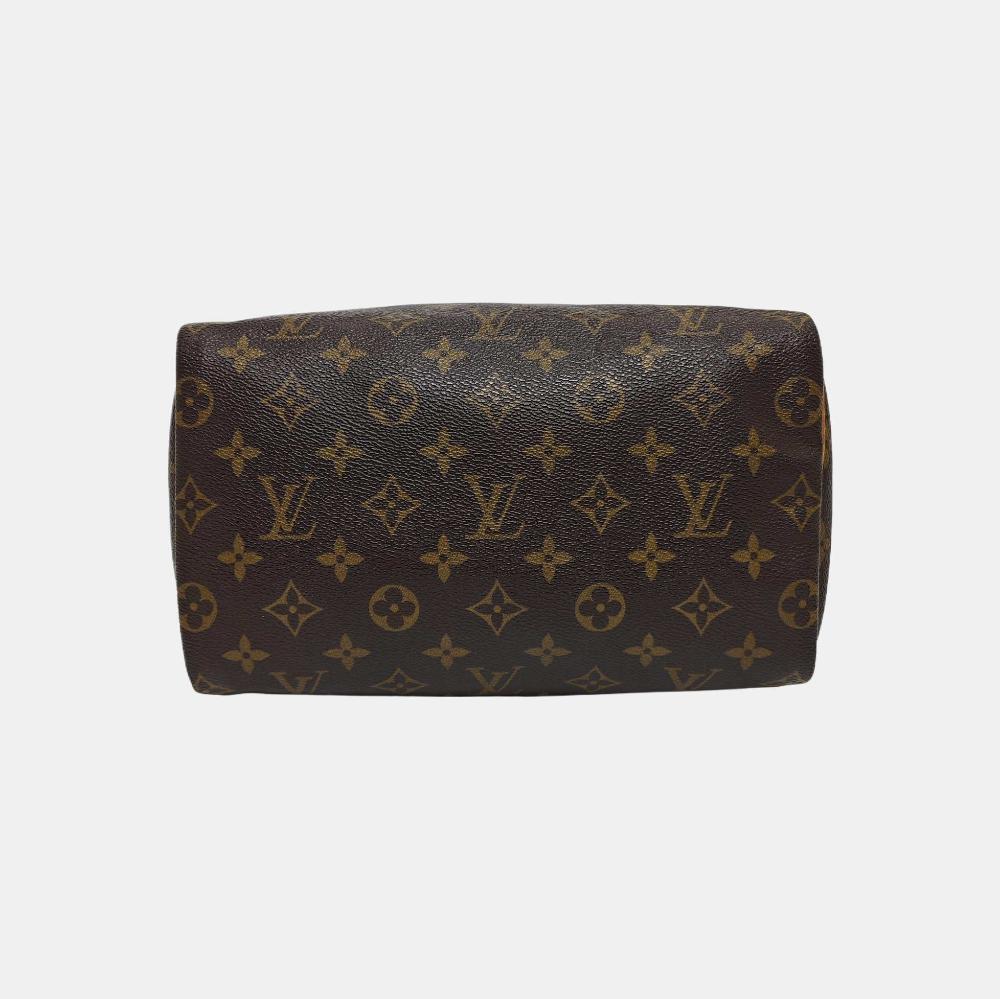 SPEEDY 25 Monogram Coated Canvas Brown