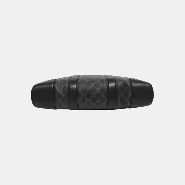 Monogram Coated Canvas Shoulder Bag Black