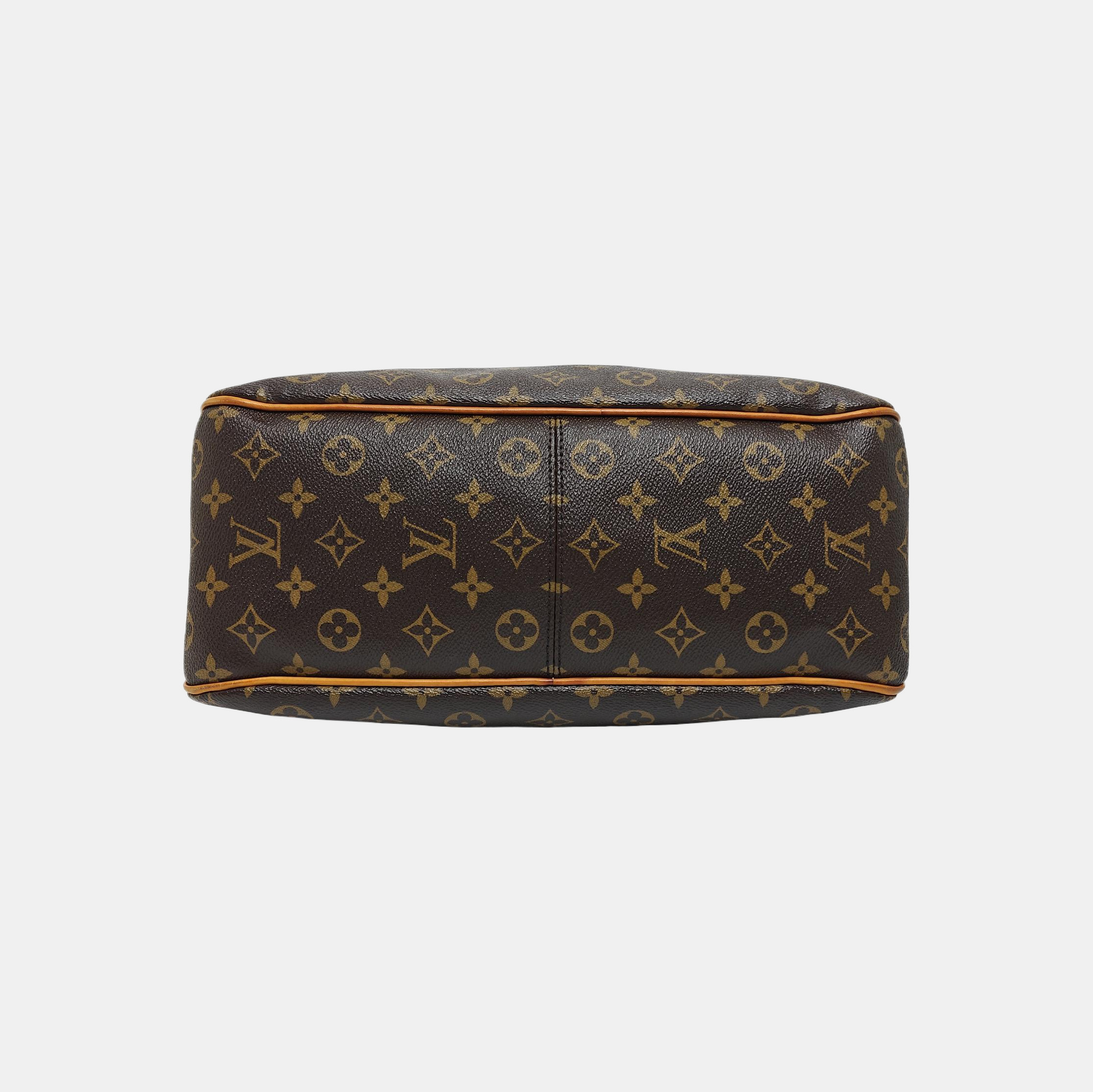 Monogram Coated Canvas Shoulder Bag Brown