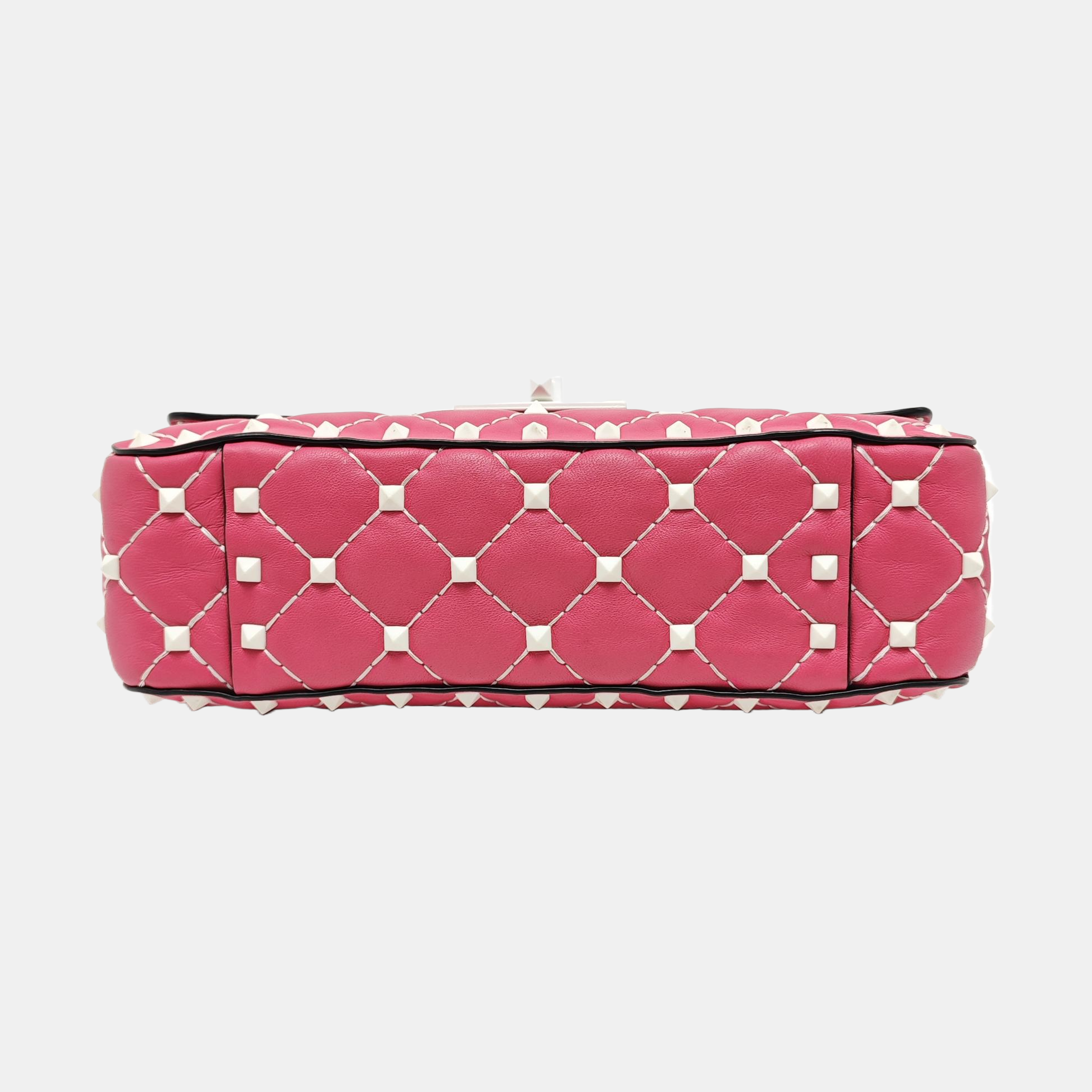 Spike Up Small Quilted Lambskin Pink