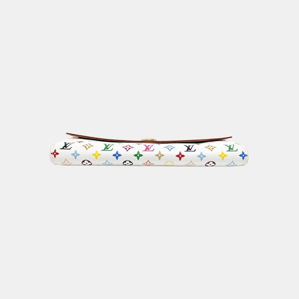 LV × TM PORTE MONNAIE Monogram Coated Canvas White Wallet