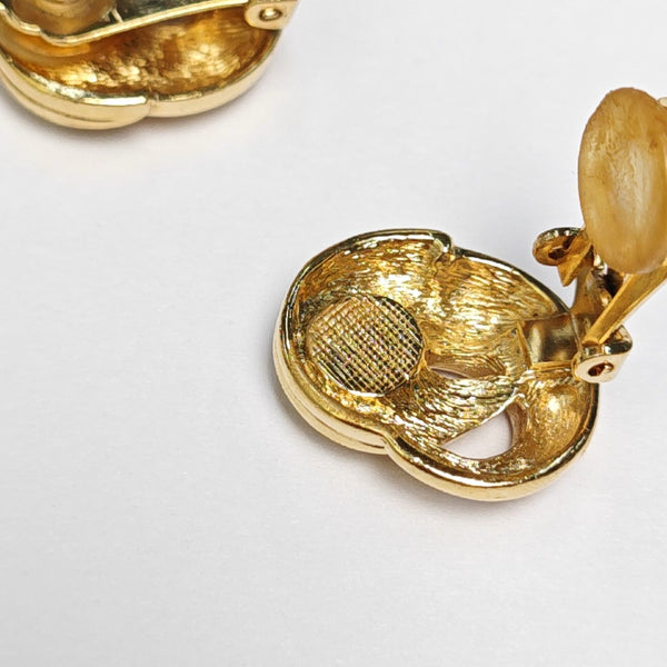Metal Gold Clip On Earrings