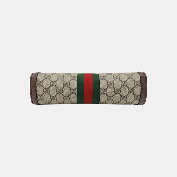 Ophidia Small Monogram Coated Canvas Beige
