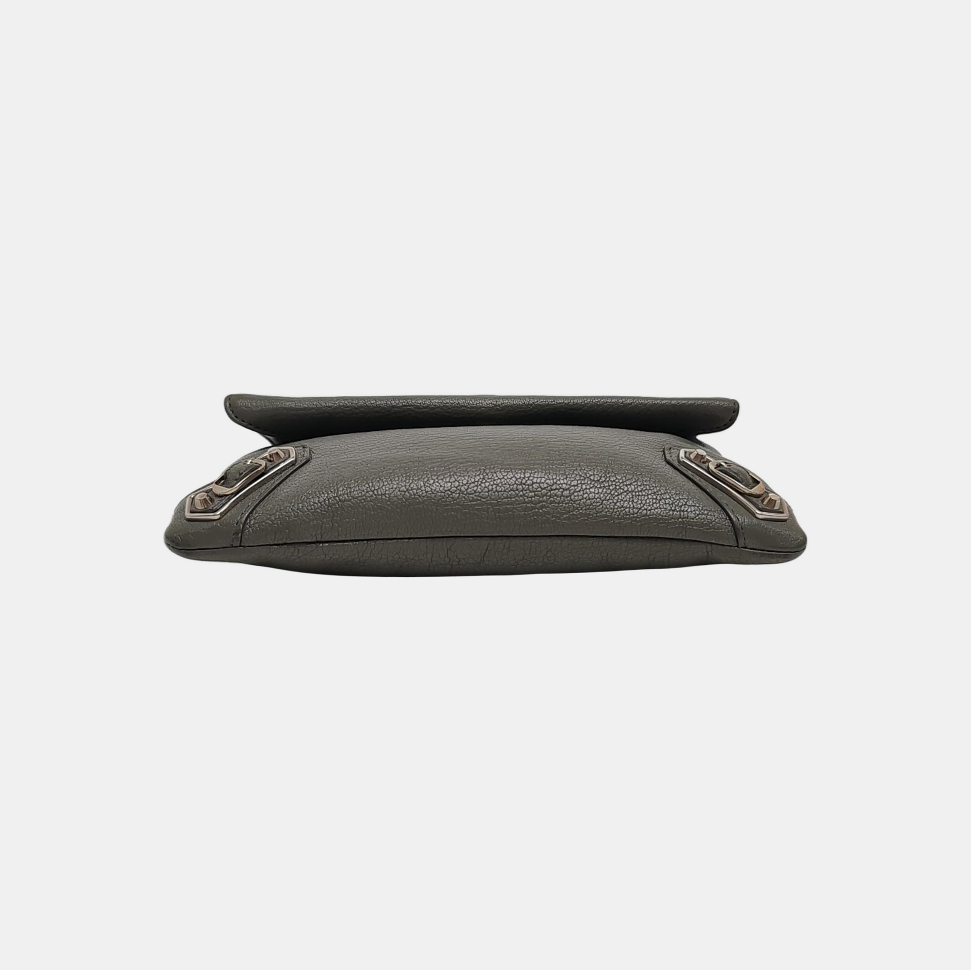 Classic Metallic Edge City Lambskin Grey