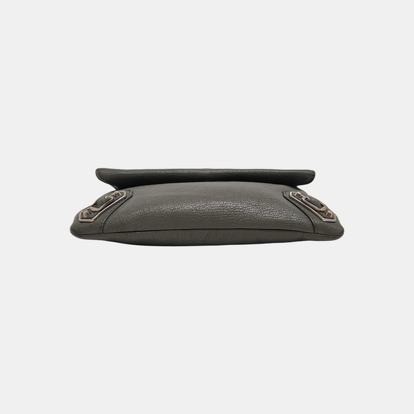 Classic Metallic Edge City Lambskin Grey