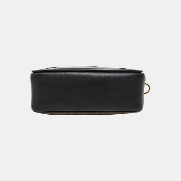 Coated Canvas Shoulder Bag Mini Brown