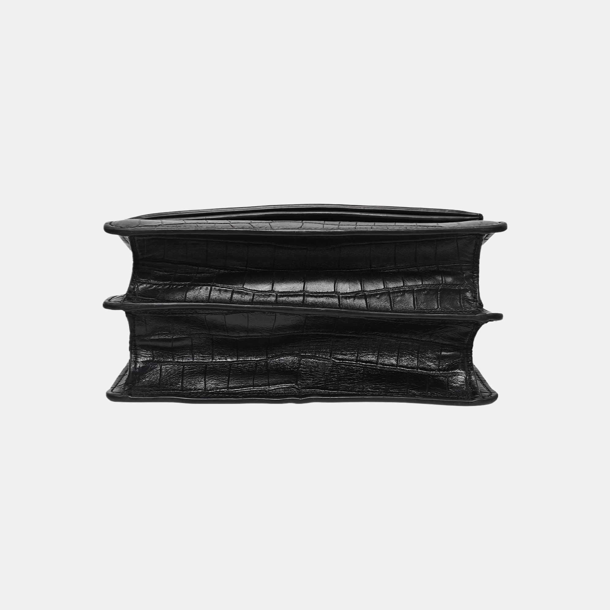 SUNSET Small Calfskin Black