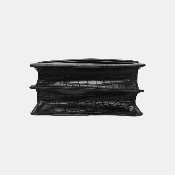 SUNSET Small Calfskin Black