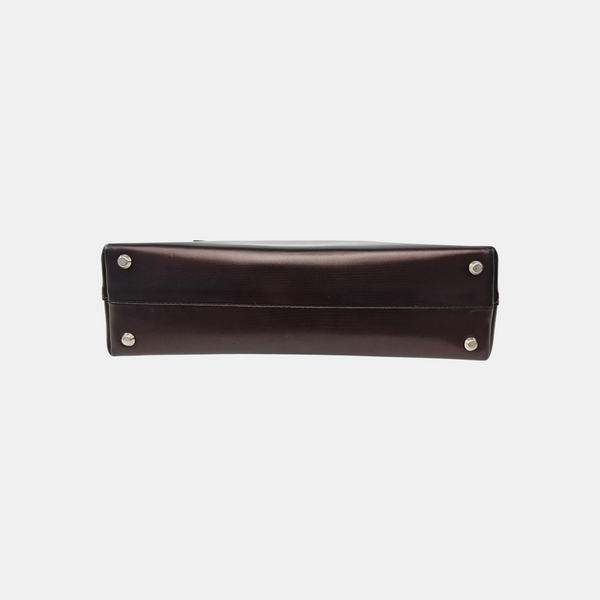 Calfskin Top Handle Bag Brown