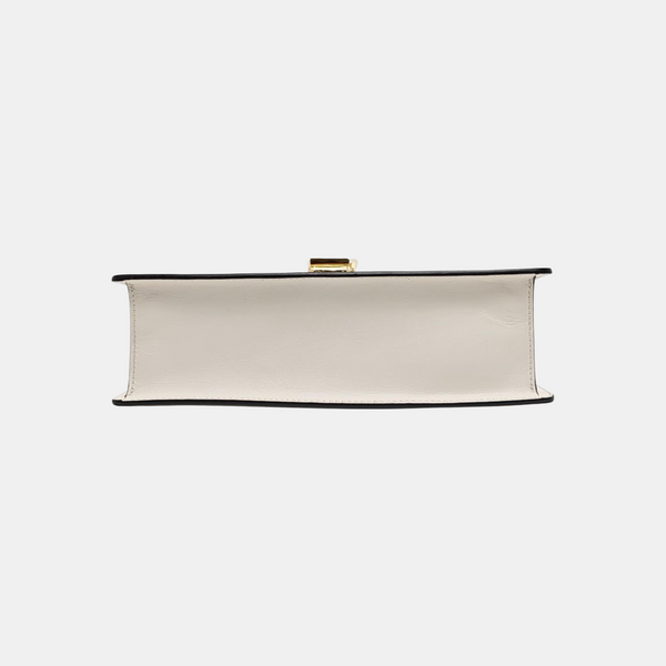 Authenticated pre-owned  Sylvie Small Calfskin White - Top Handle Bag at Looply