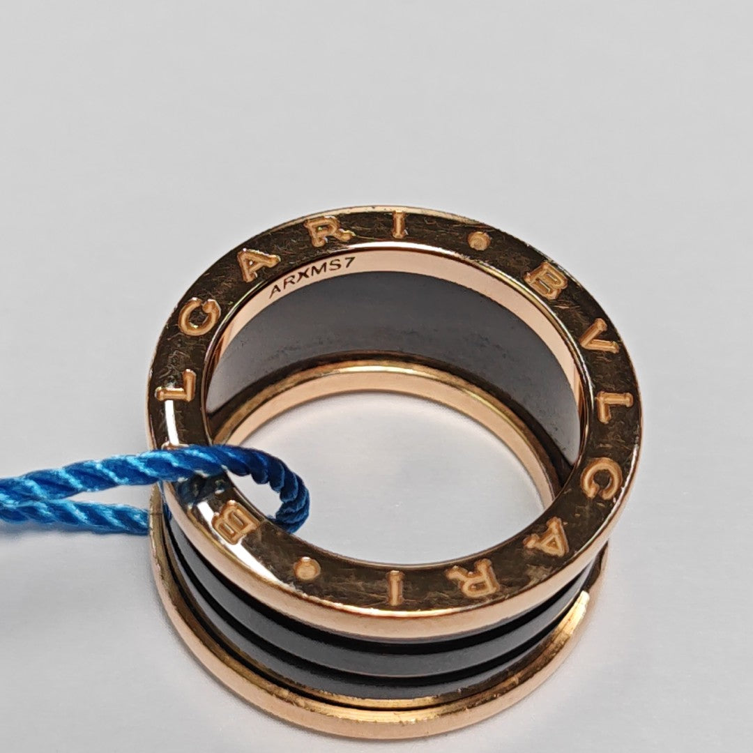 B.ZERO1 18k Rose Gold Ring EU 53
