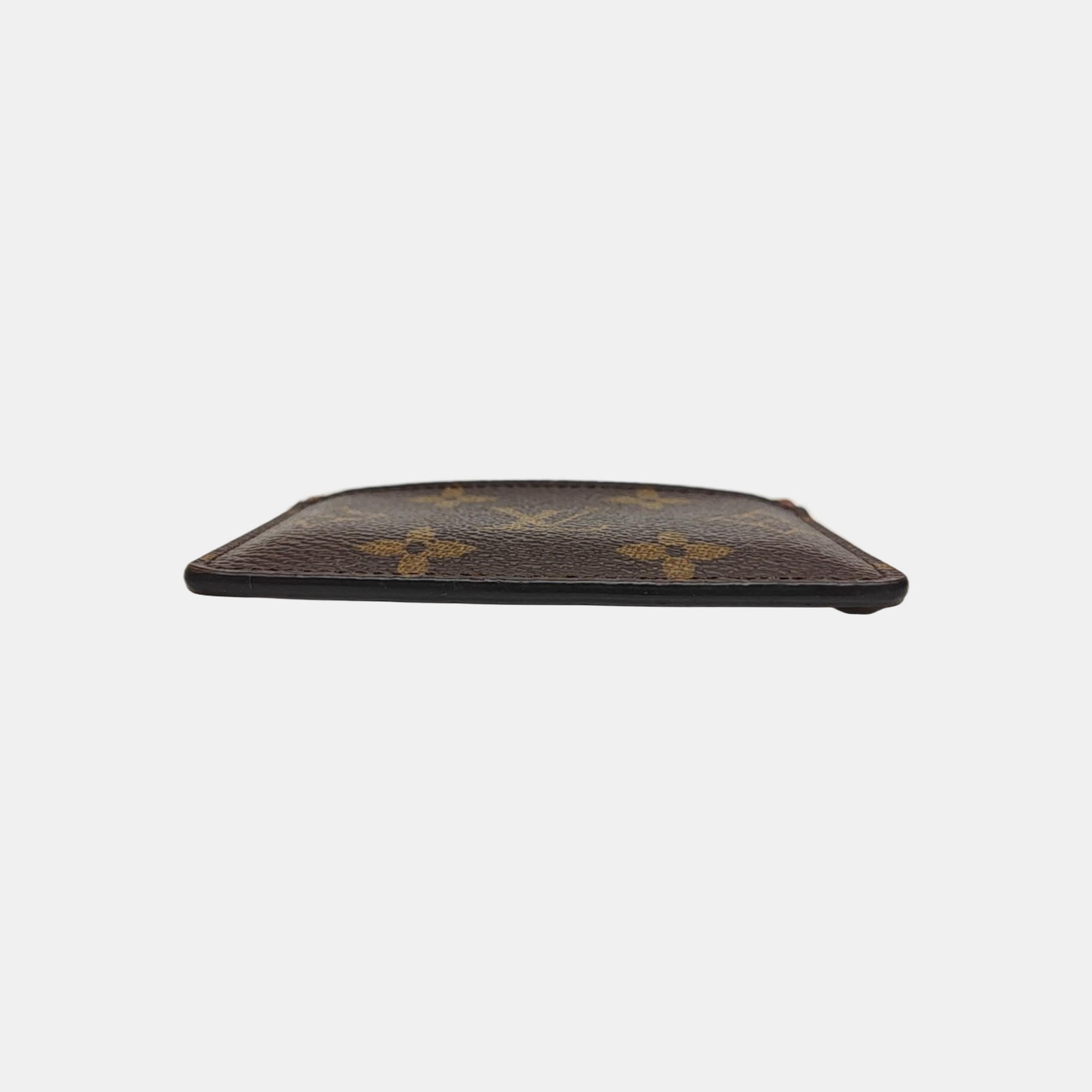 Monogram Coated Canvas Card Holder Brown