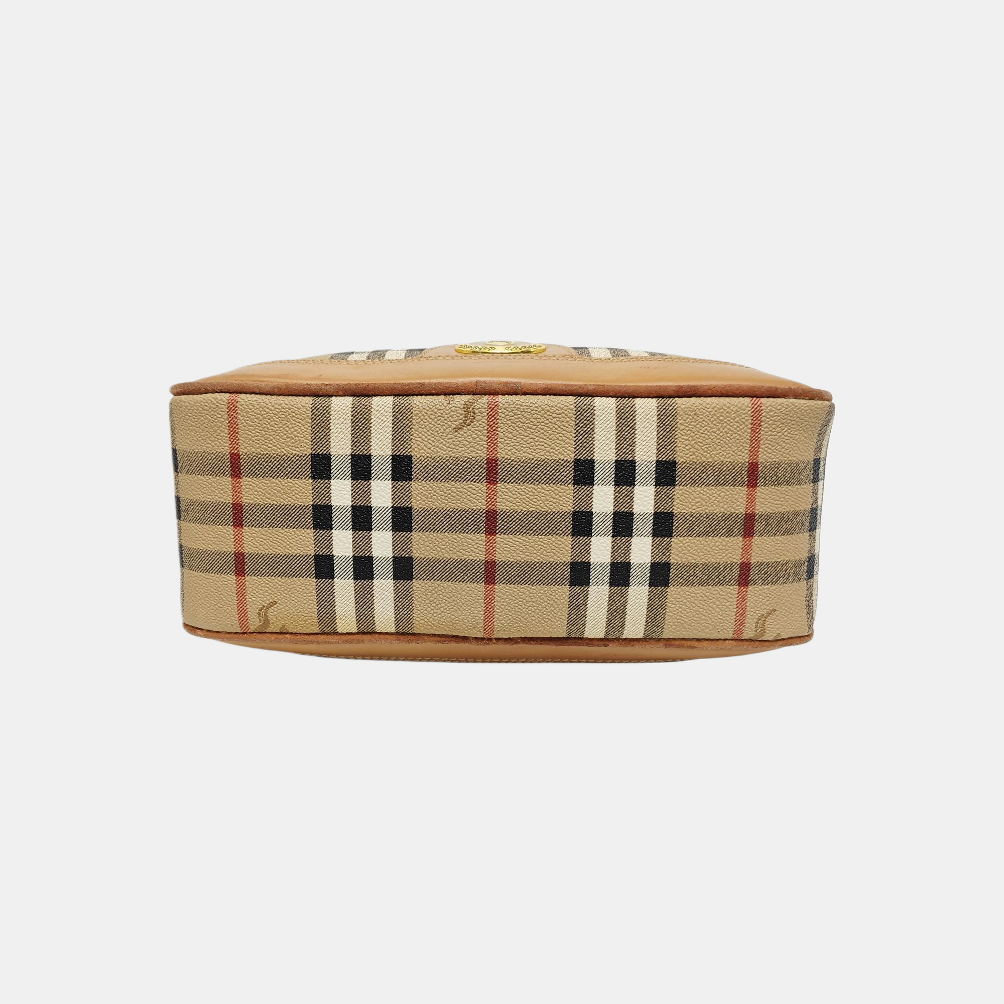 Coated Canvas Shoulder Bag Brown
