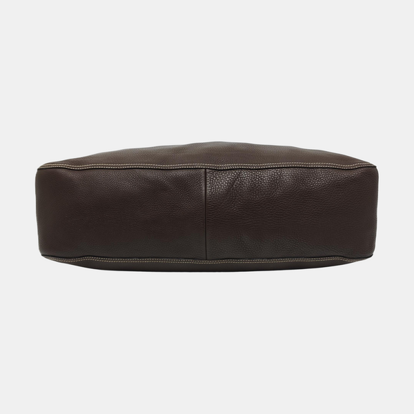 Calfskin Top Handle Bag Brown