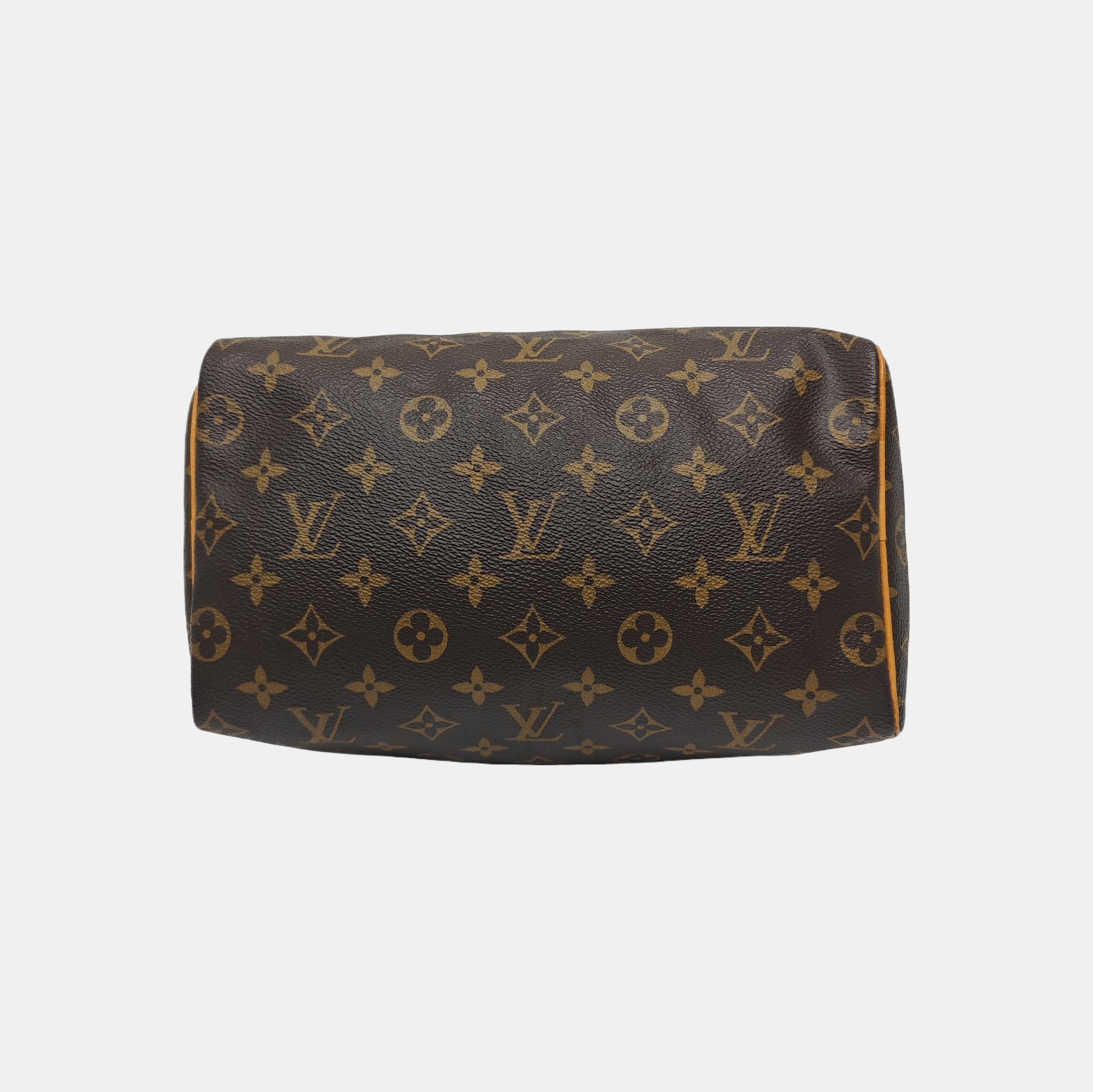 SPEEDY 25 Monogram Coated Canvas Brown