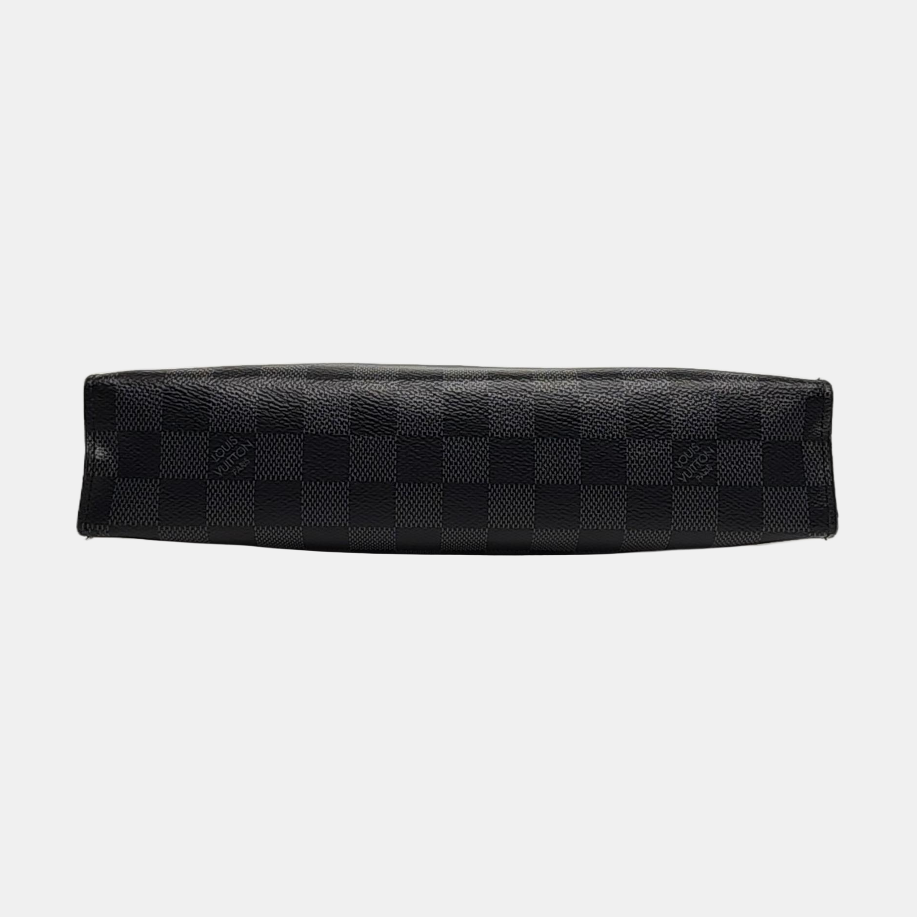 Pochette Voyag MM Damier Graphite Coated Canvas Gray