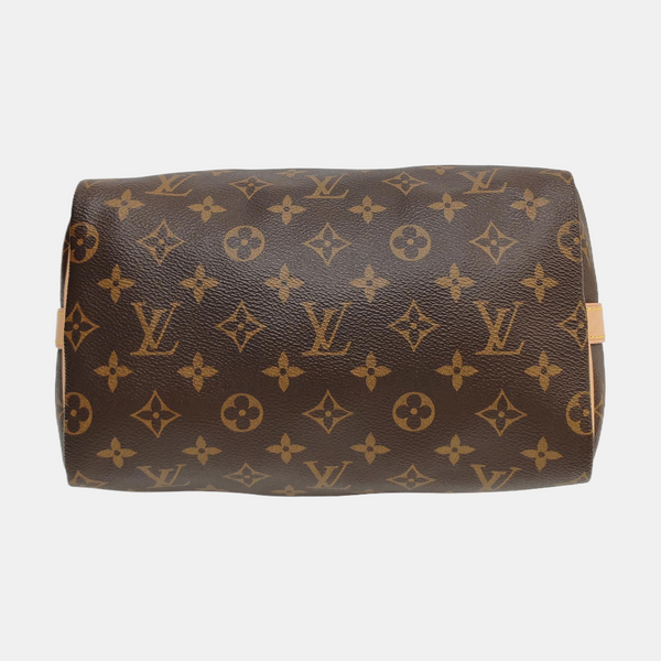 Authenticated pre-owned  SPEEDY 25 Monogram Coated Canvas Brown - Crossbody Bag at Looply