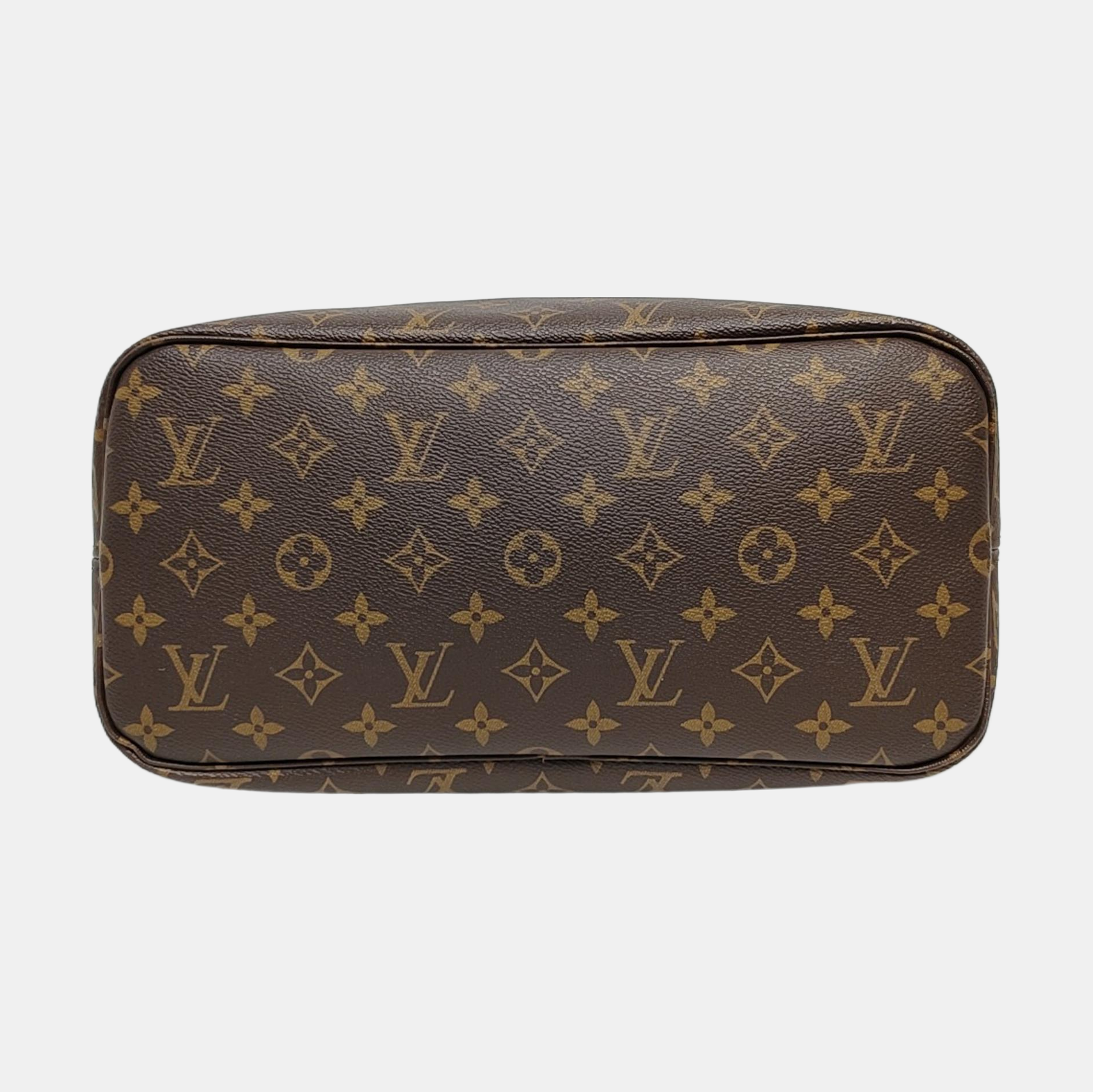 NEVERFULL MM Monogram Coated Canvas Brown