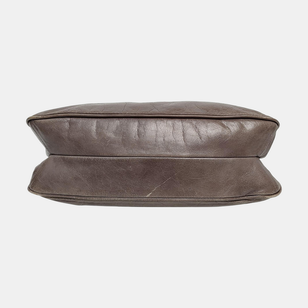 Calfskin Top Handle Bag Gray