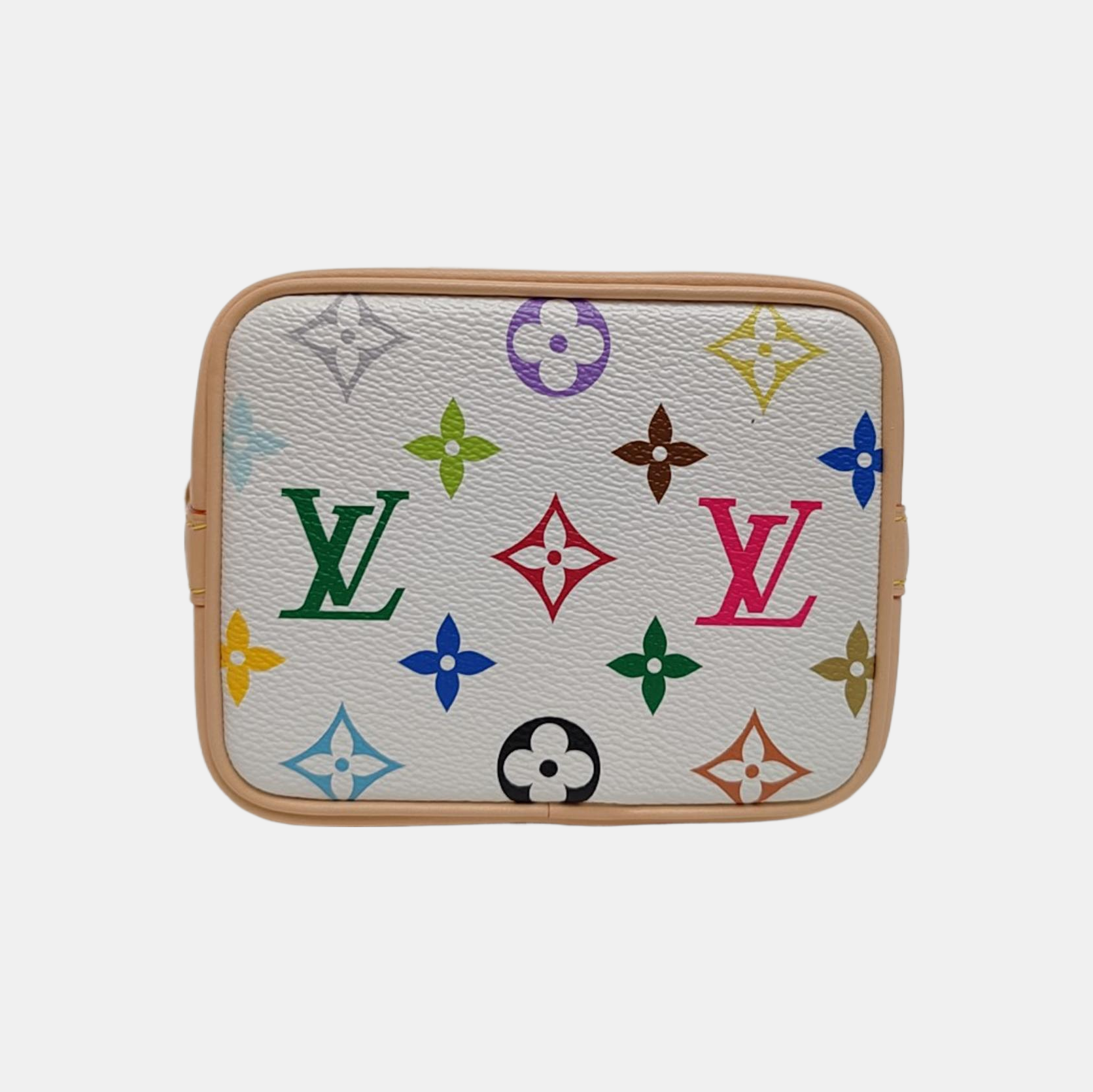 LV × TM NOÉ Nano Monogram Coated Canvas White