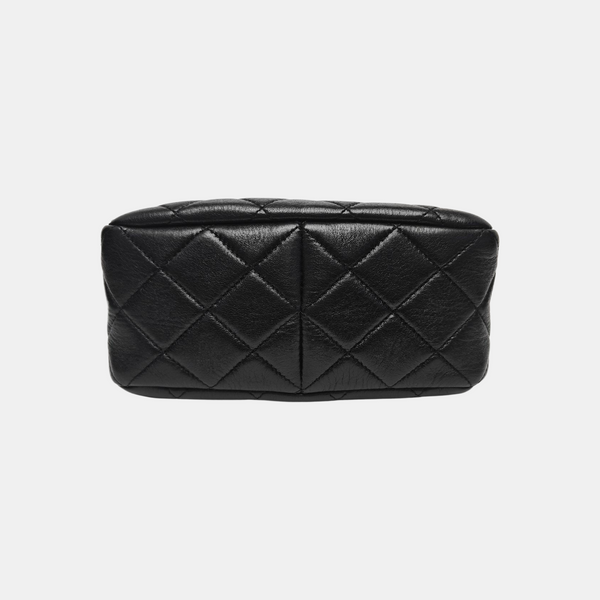 Quilted Lambskin Crossbody Bag Black