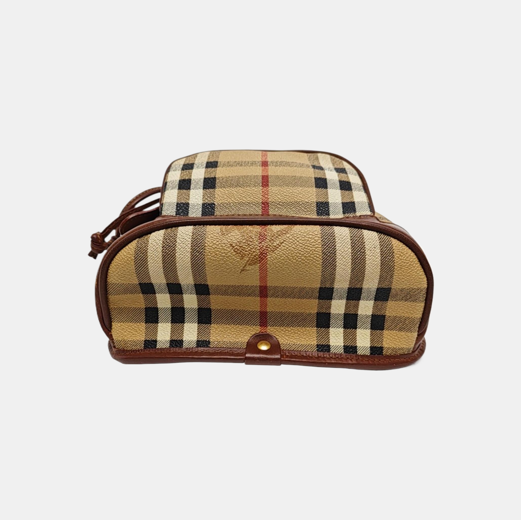 Coated Canvas Backpack Brown