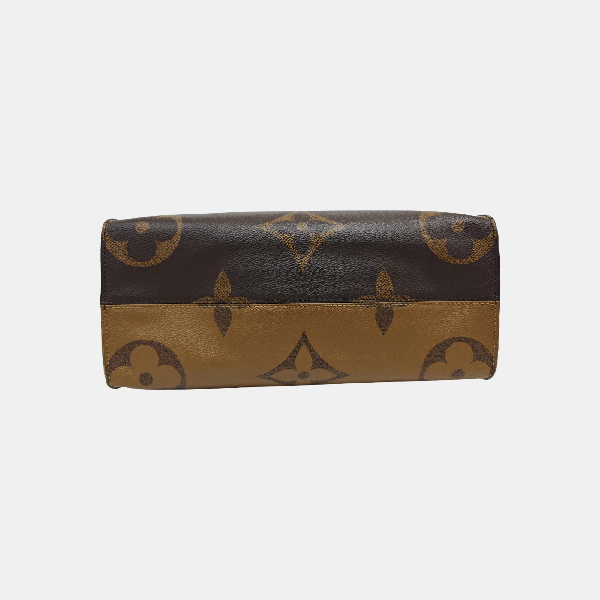 ONTHEGO MM Monogram Coated Canvas Brown