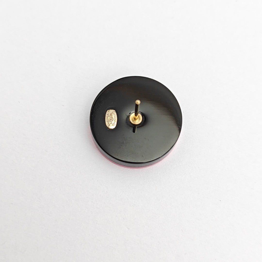 Metal Black Stud Earrings