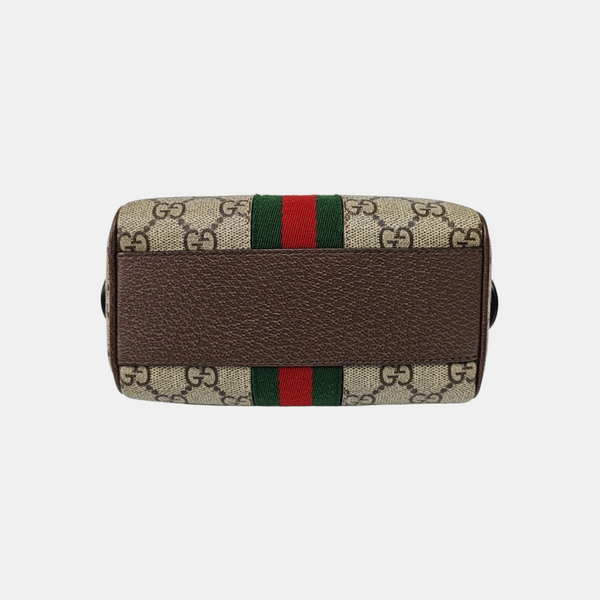Ophidia Mini Monogram Coated Canvas Beige