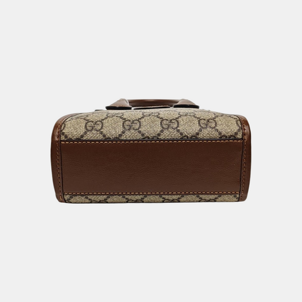 Retro Mini Monogram Coated Canvas Beige
