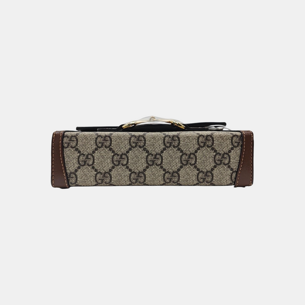 Horsebit 1955 Mini Monogram Coated Canvas Beige