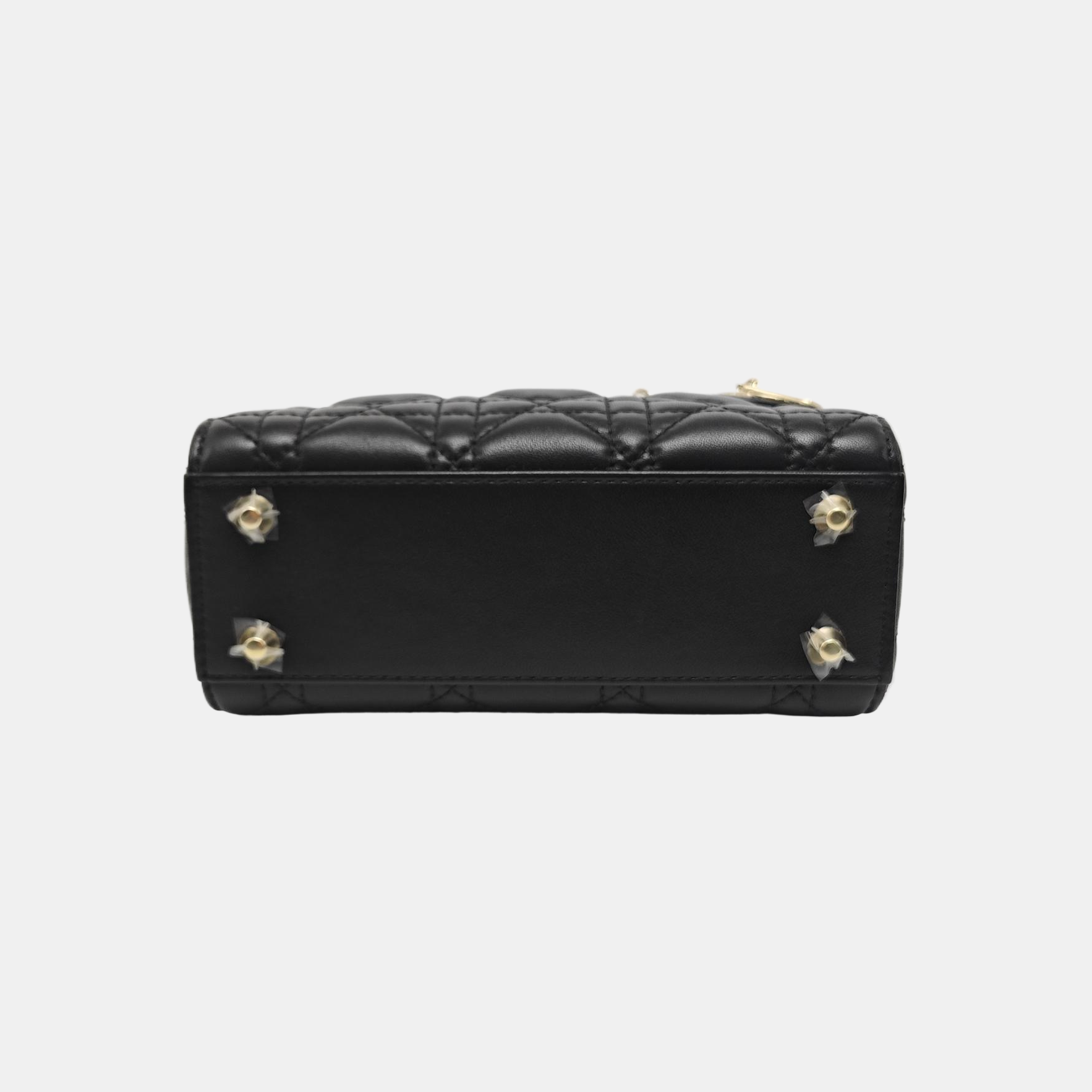 Lady Dior Mini Cannage Lambskin Black