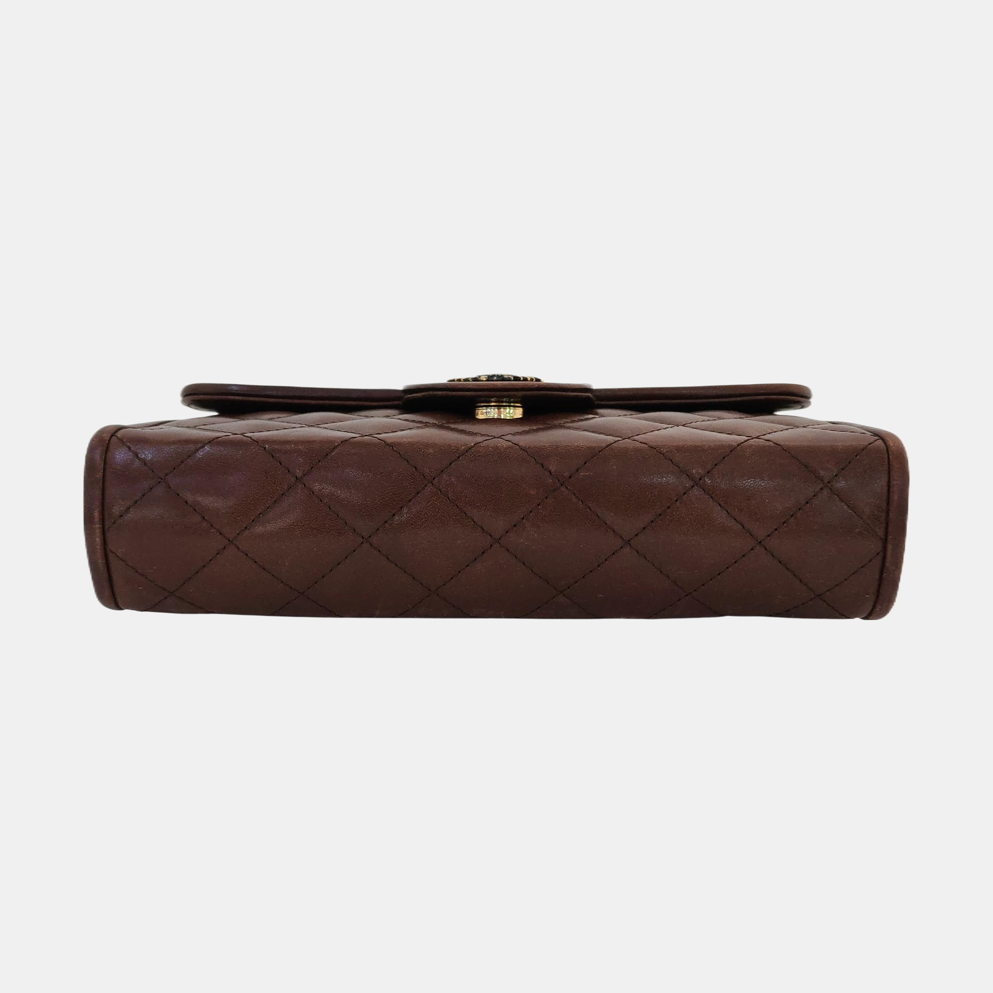 Quilted Calfskin Brown