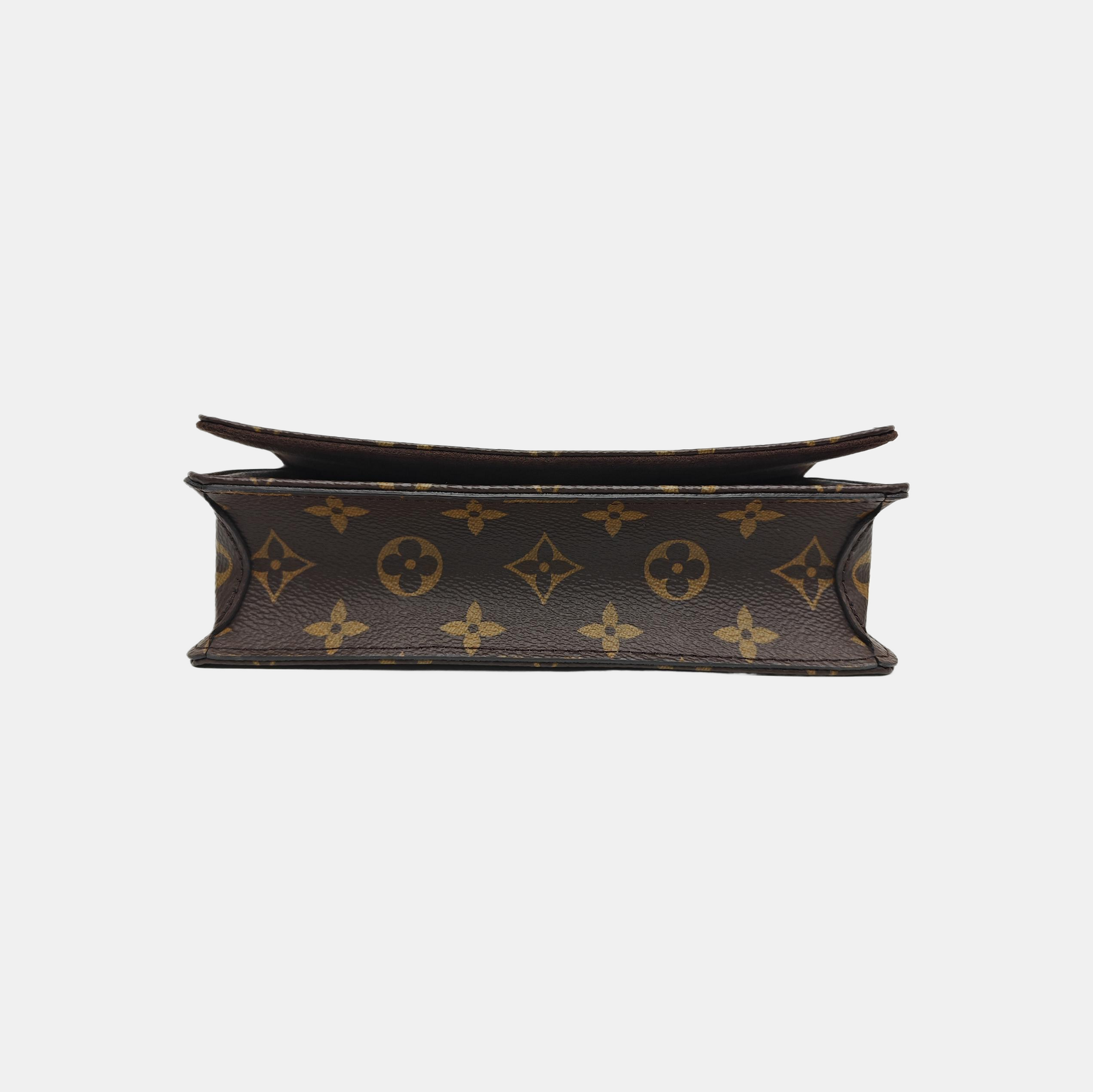 Lily Monogram Coated Canvas Brown