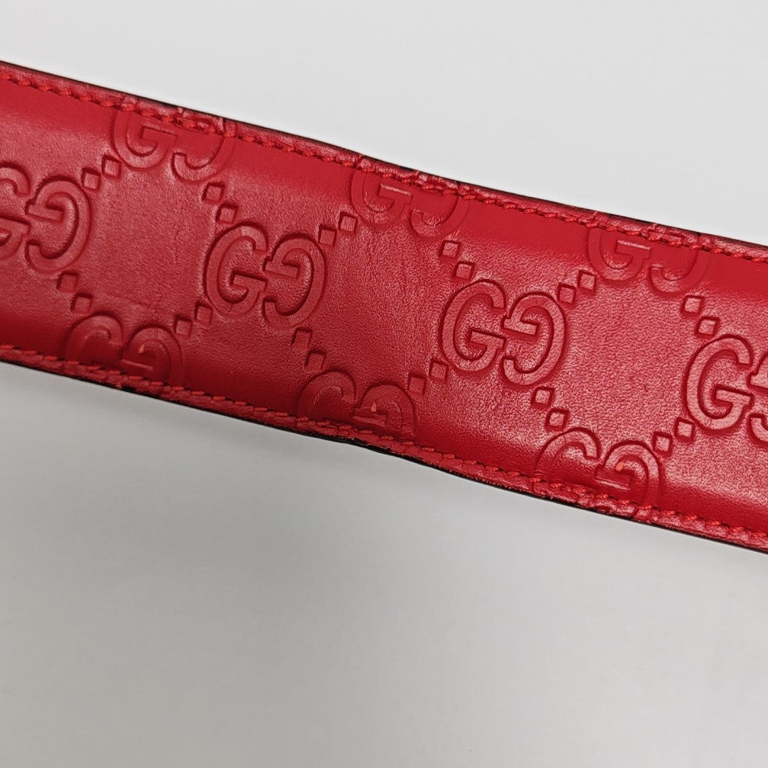 Leather Belt Red