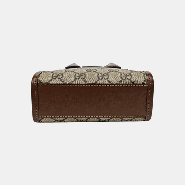 Retro Mini Monogram Coated Canvas Beige